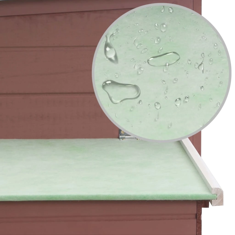 vidaXL āra vistu būris ar 1 perētavu, brūns koks