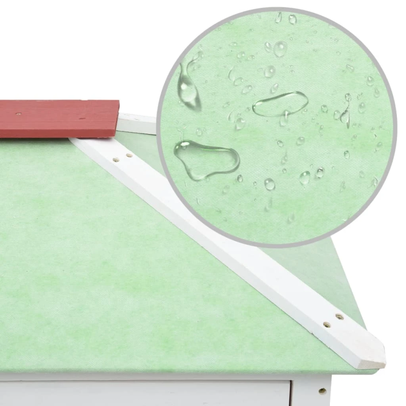 vidaXL dzīvnieku, trušu būris ar dubulto grīdu, sarkans koks