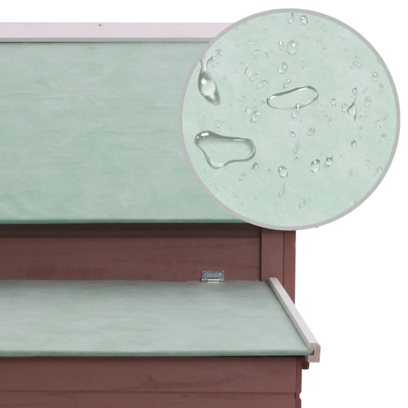 vidaXL vistu būris, brūns, 157x97x110 cm, koks