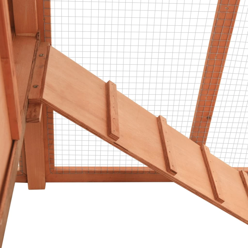 vidaXL vistu būris ar perētavu, egles masīvkoks