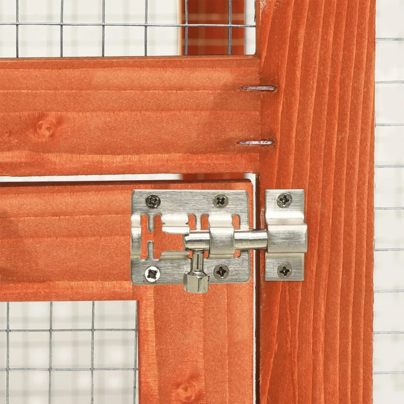 vidaXL trušu būris, 140x63x120 cm, egles masīvkoks