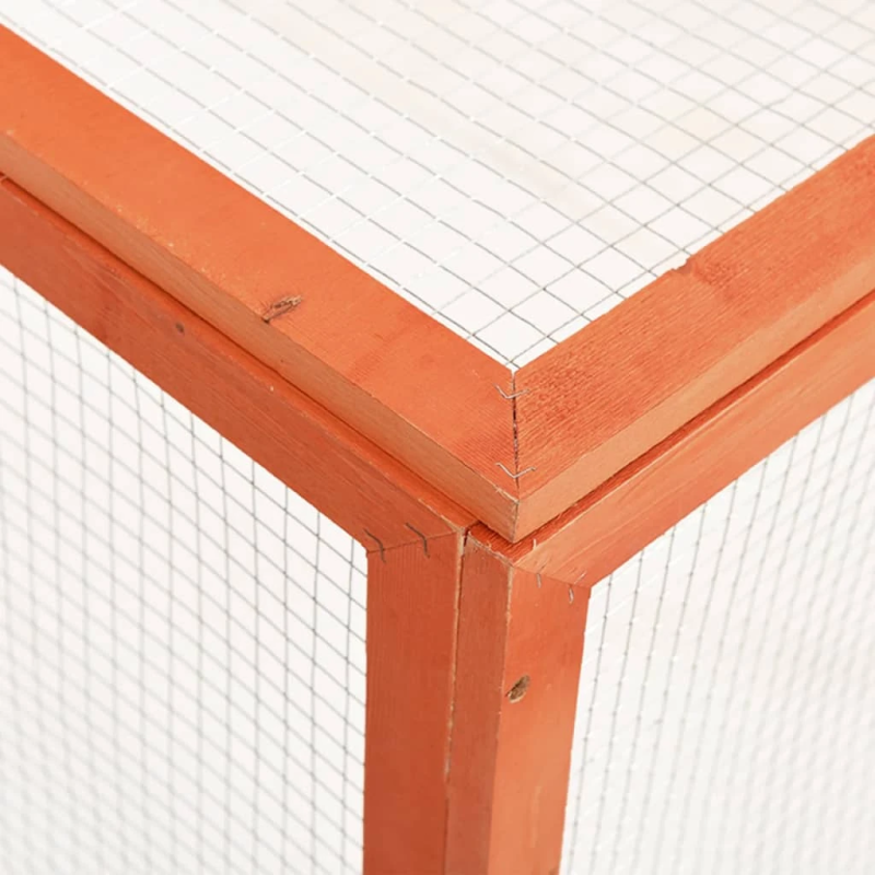 vidaXL trušu būris, 124x120x60 cm, egles masīvkoks