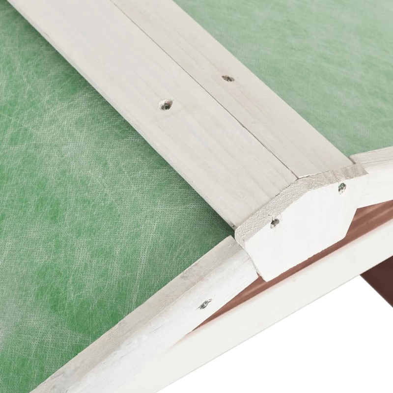 vidaXL robotizēta zāles pļāvēja garāža, brūna un balta, 72x87x50 cm