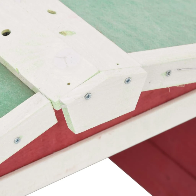 vidaXL robotizēta zāles pļāvēja garāža, sarkana un balta, 72x87x50 cm