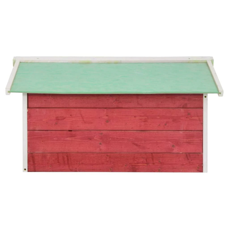 vidaXL robotizēta zāles pļāvēja garāža, sarkana un balta, 72x87x50 cm