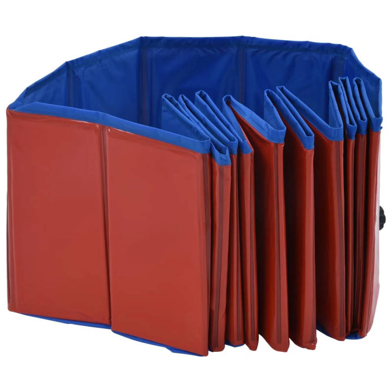 vidaXL suņu baseins, salokāms, sarkans, 120x30 cm, PVC