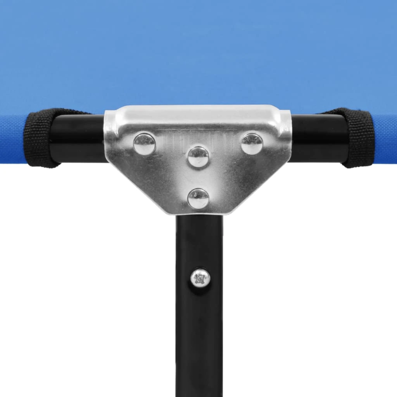 vidaXL saliekams sauļošanās zvilnis, tērauds, zils