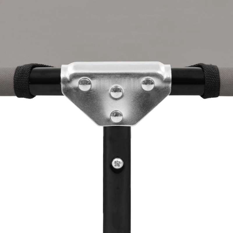 vidaXL saliekams sauļošanās zvilnis, tērauds, pelēks