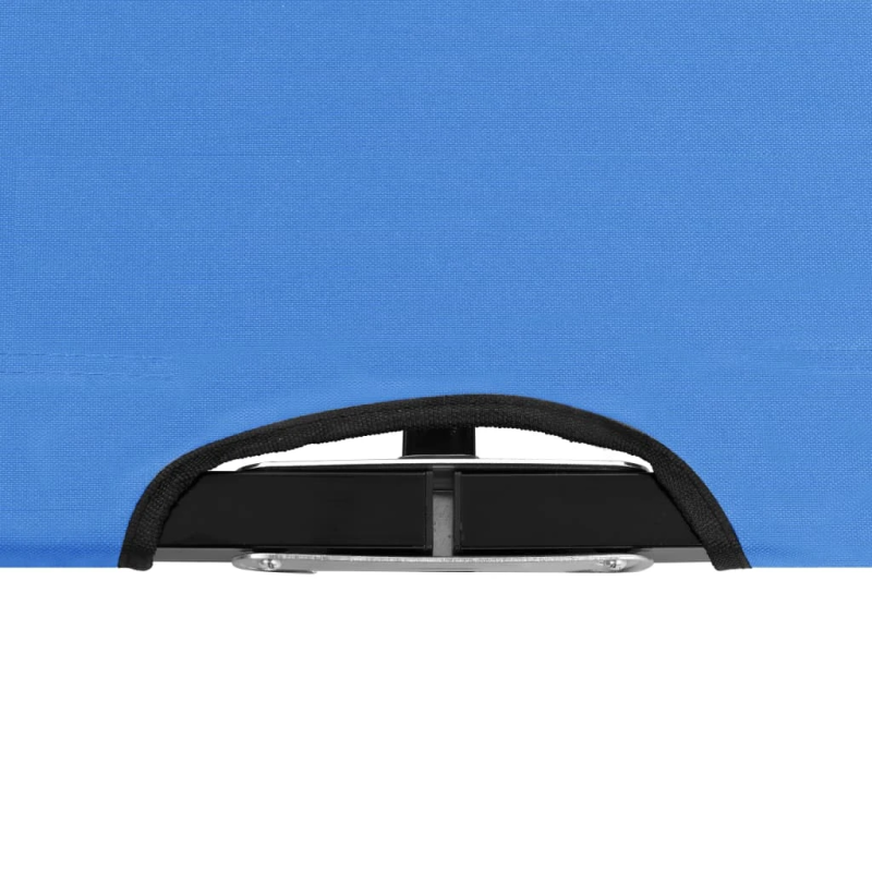 vidaXL saliekams sauļošanās zvilnis, divvietīgs, tērauds, zils