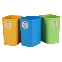 Šķirošanas atkritumu tvertnes komplekts ECO FRIENDLY. 3 × 25 l