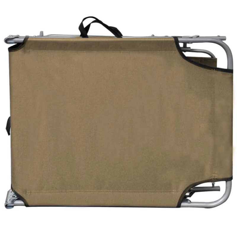 vidaXL sauļošanās zvilnis ar jumtiņu, pelēkbrūns alumīnijs