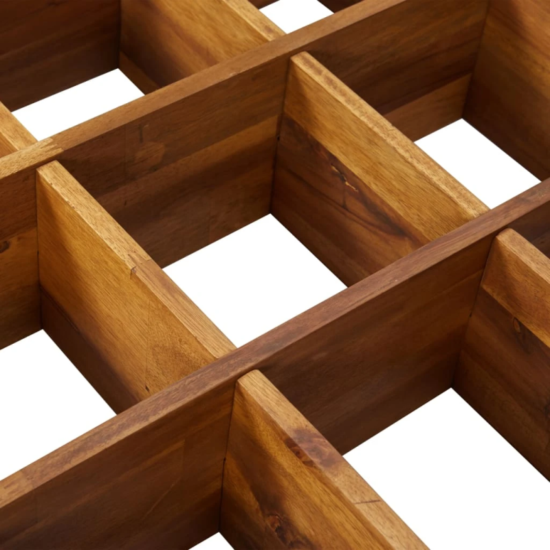 vidaXL garšaugu kaste, akācijas masīvkoks, 60x60x15 cm