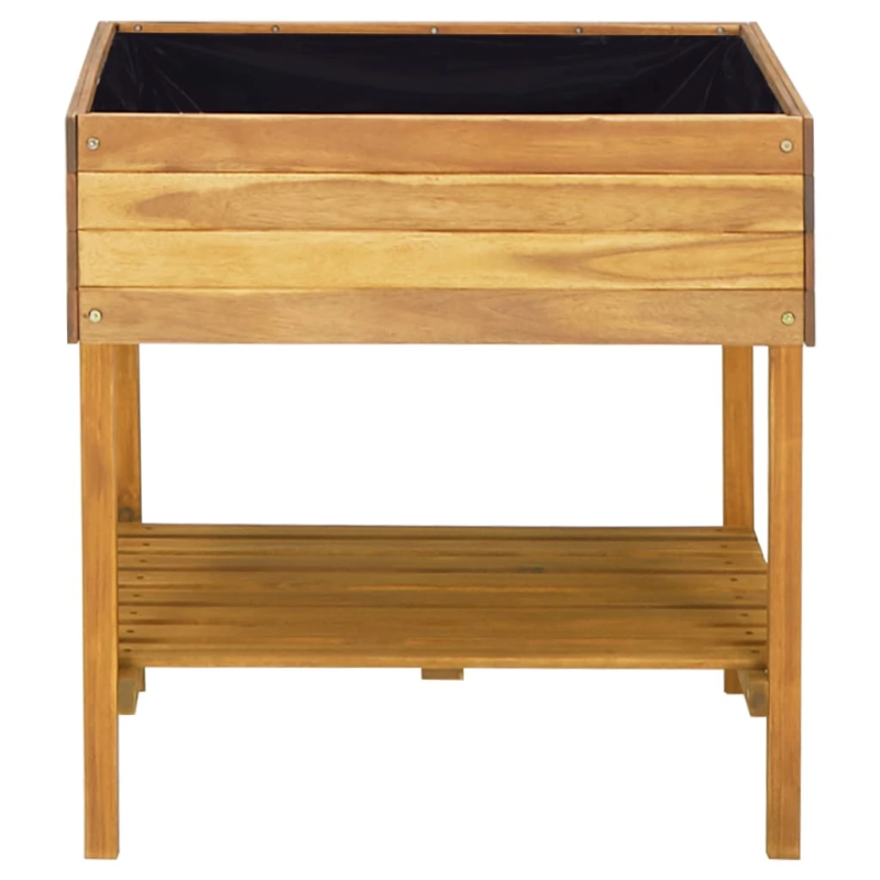 vidaXL paaugstināta puķu kaste, 78,5x58,5x78,5 cm, akācijas masīvkoks