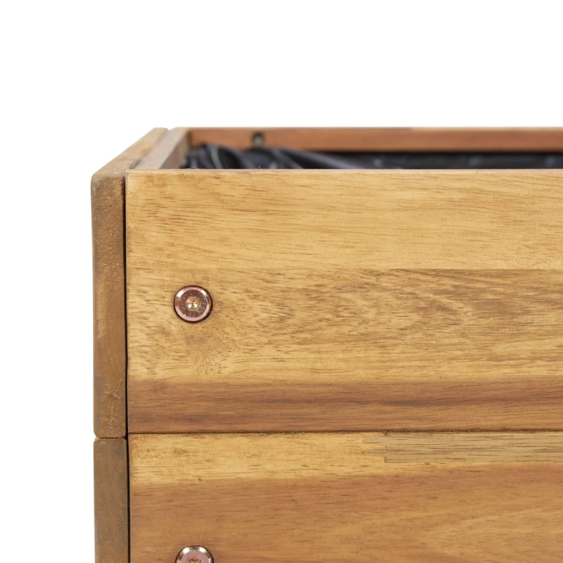 vidaXL paaugstināta puķu kaste, 50x40x45 cm, akācijas masīvkoks