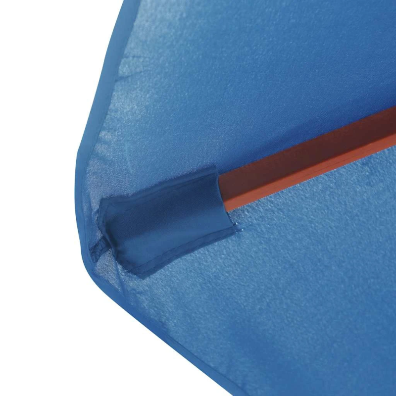 vidaXL dārza saulessargs ar koka kātu, 350 cm, zils