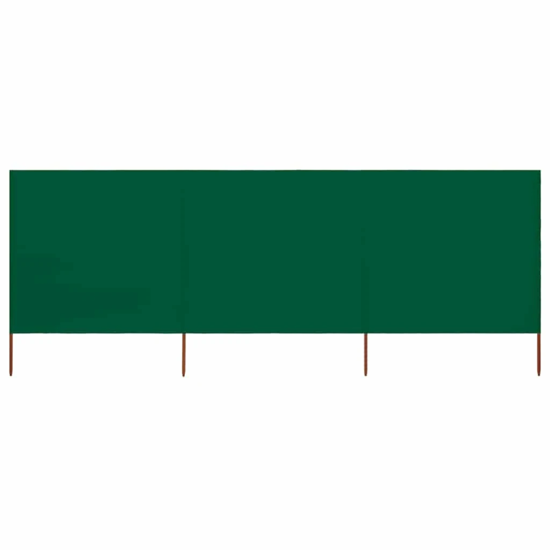 vidaXL 3 paneļu vēja aizsargsiets, zaļš, 400x80 cm, audums