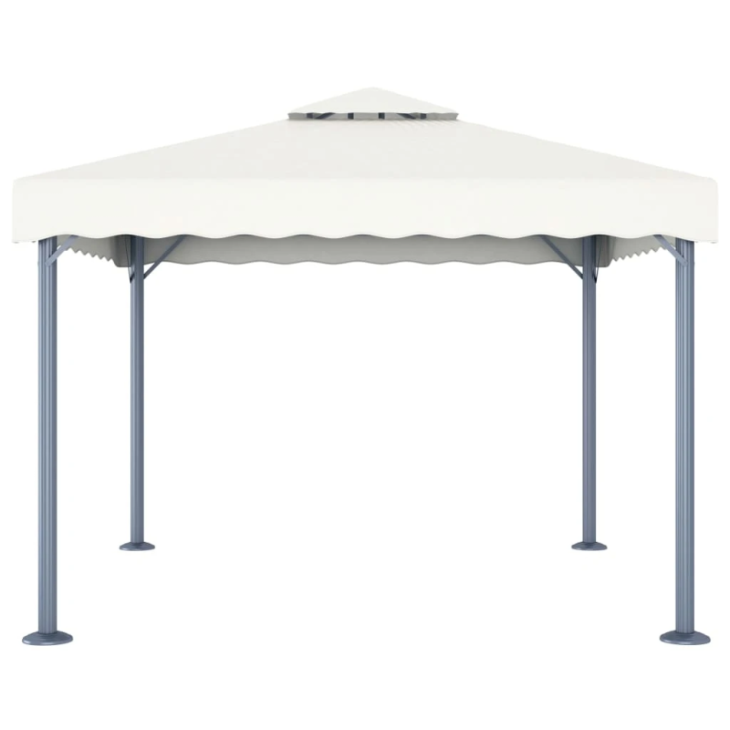 vidaXL dārza nojume, 300x300 cm, krēmkrāsa, alumīnijs