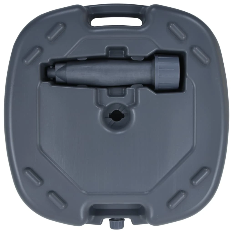 vidaXL saulessarga pamatne, pelēka, pildāma ar smiltīm-ūdeni