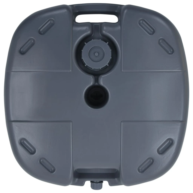 vidaXL saulessarga pamatne, pelēka, pildāma ar smiltīm-ūdeni