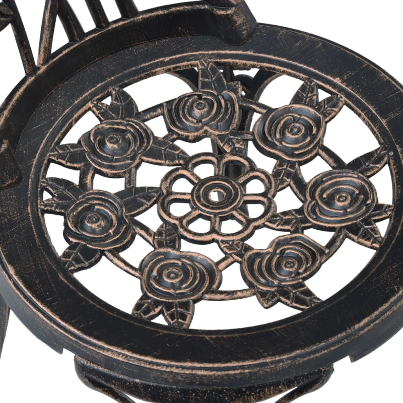 vidaXL bistro krēsli, 2 gab., liets alumīnijs, bronzas krāsa