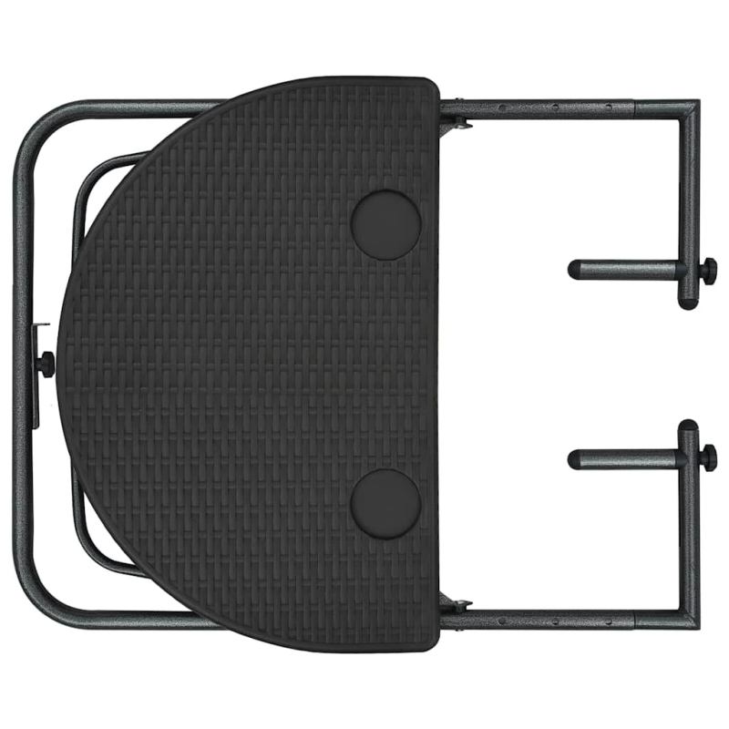 vidaXL piekarams balkona galds, 60x64x83,5cm, plastmasa, pinuma raksts