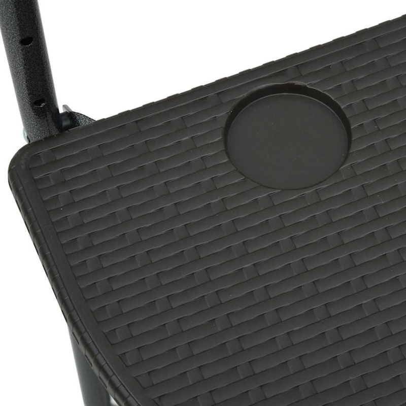 vidaXL piekarams balkona galds, 60x64x83,5cm, plastmasa, pinuma raksts