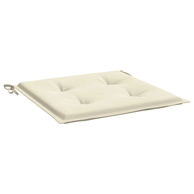 vidaXL dārza krēslu spilveni, 4 gab., krēmkrāsas, 40x40x4 cm, audums