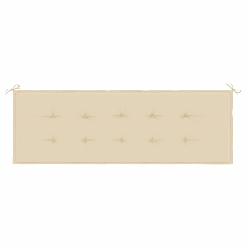 vidaXL dārza sola matracis, 150x50x4 cm, audums, bēšs