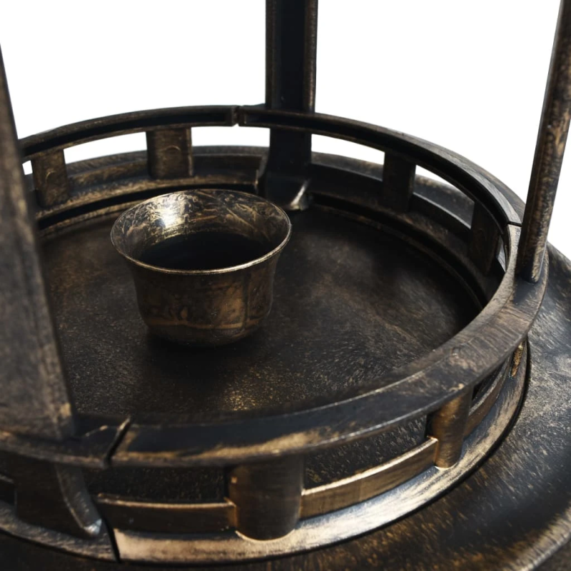 vidaXL putnu barotava ar solārām LED gaismām, plastmasa