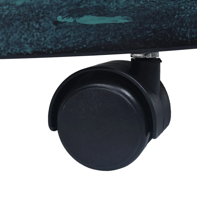 vidaXL puķu podu paliktņi ar riteņiem, 6 gab., zaļi, 38 cm, plastmasa