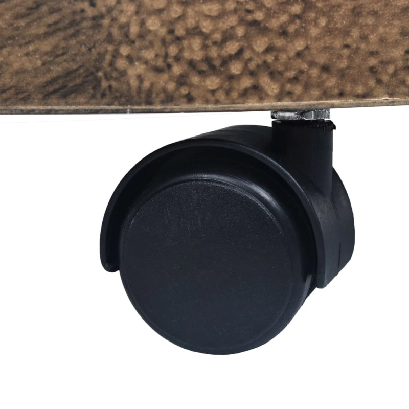 vidaXL puķu podu paliktņi ar riteņiem, 6 gab., bronzas krāsa, 38 cm