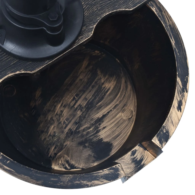 vidaXL dārza strūklaka ar sūkni, mucas forma