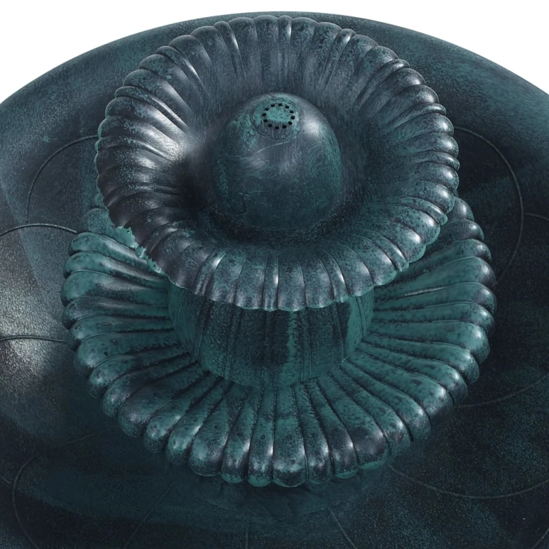 vidaXL putnu vanna ar strūklaku, zaļa, 50x91 cm, plastmasa