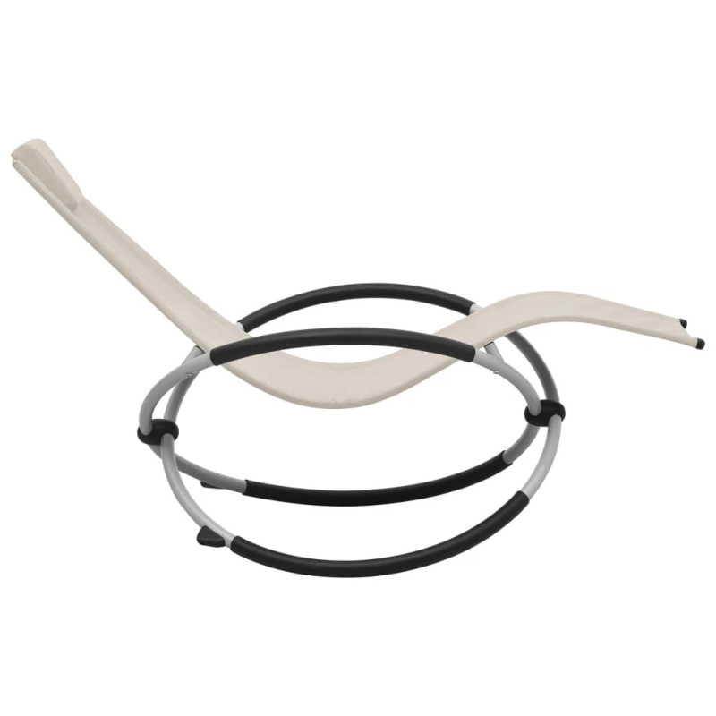 vidaXL bērnu sauļošanās zvilnis, krēmkrāsas, tērauds