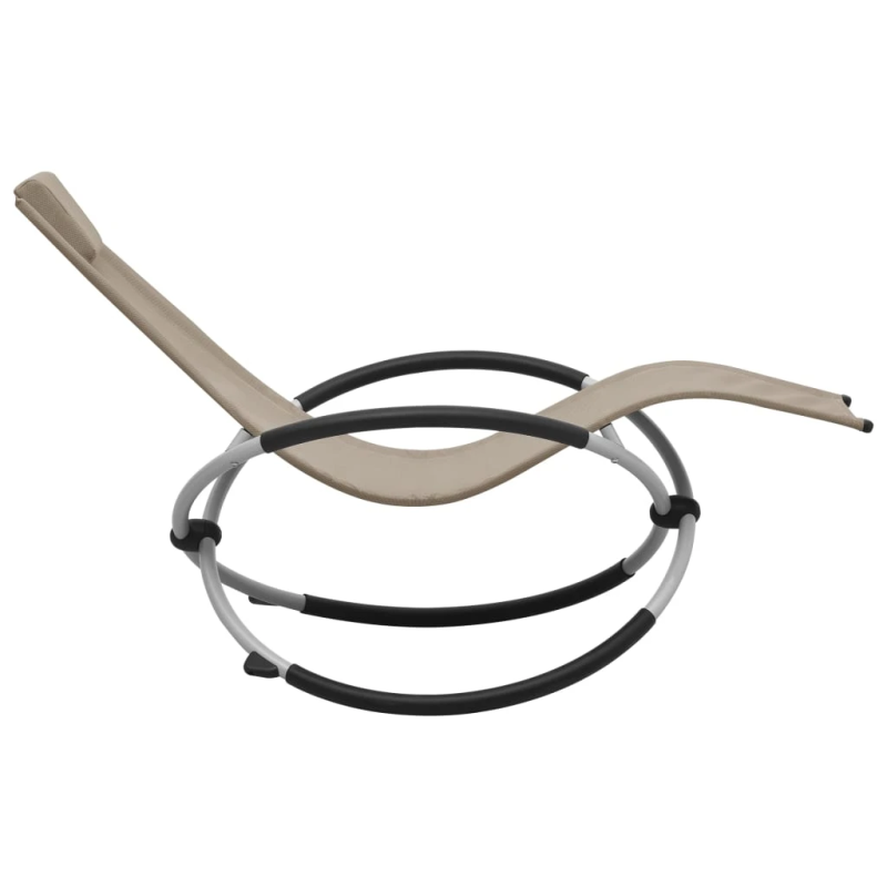 vidaXL bērnu sauļošanās zvilnis, pelēkbrūns, tērauds