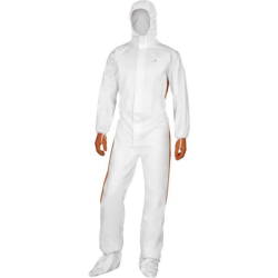 Aizsargkombinezons vienreizējai lietošanai, balts-oranžs, M, Delta Plus