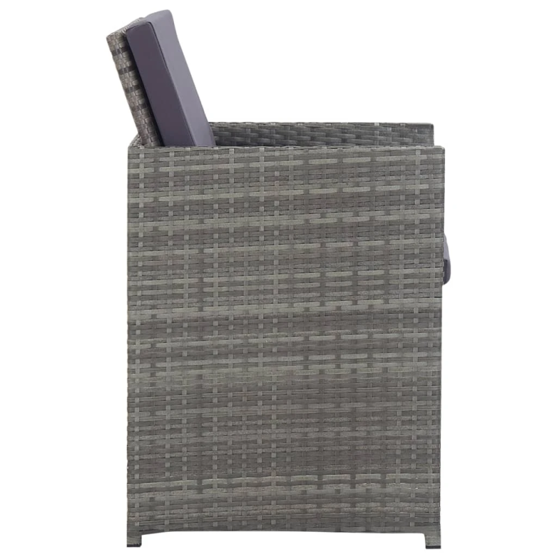 vidaXL 13-daļīgs dārza mēbeļu komplekts, PE, akācijas masīvkoks