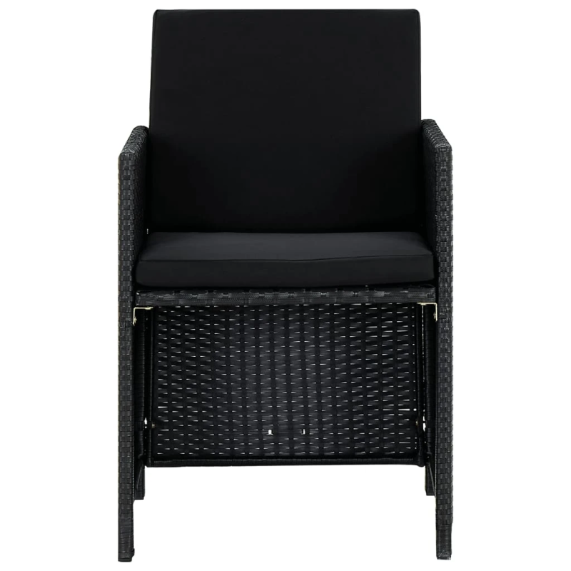 vidaXL 9-daļīgs dārza mēbeļu komplekts ar matračiem, PE rotangpalma