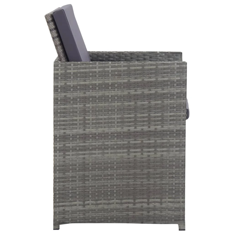 vidaXL 9-daļīgs dārza mēbeļu komplekts ar matračiem, PE rotangpalma