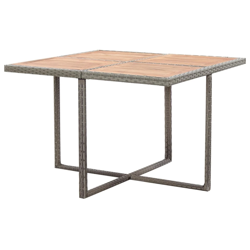 vidaXL 9-daļīgs dārza mēbeļu komplekts ar matračiem, PE rotangpalma