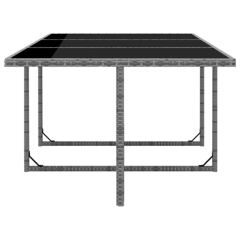 vidaXL 11-daļīgs dārza mēbeļu komplekts ar matračiem, PE, pelēks