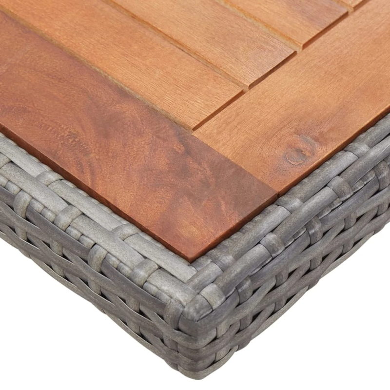 vidaXL 13-daļīgs dārza mēbeļu komplekts ar matračiem, pelēks PE pinums