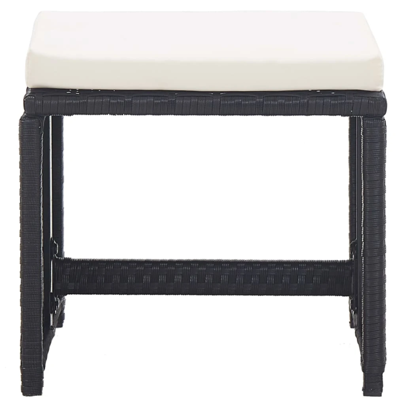 vidaXL 15-daļīgs dārza mēbeļu komplekts ar matračiem, PE rotangpalma