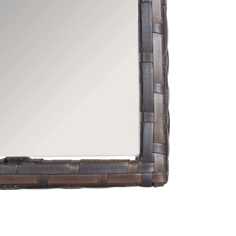 vidaXL 4-daļīgs dārza atpūtas mēbeļu komplekts ar matraci, brūns PE