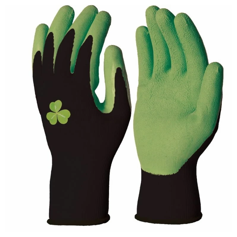 Tekstila darba cimdi, poliestera, dabīgā lateksa pārklājums, 8, Delta Plus