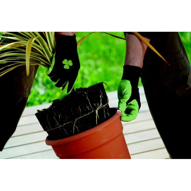 Tekstila darba cimdi, poliestera, dabīgā lateksa pārklājums, 8, Delta Plus