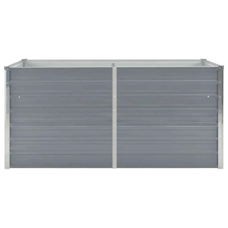 vidaXL puķu kaste, pelēka, 160x80x45 cm, cinkots tērauds