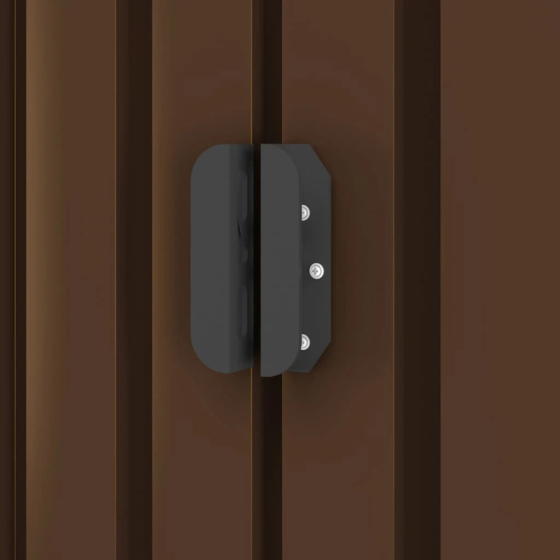 vidaXL dārza šķūnis, brūns, 194x121x181 cm, tērauds