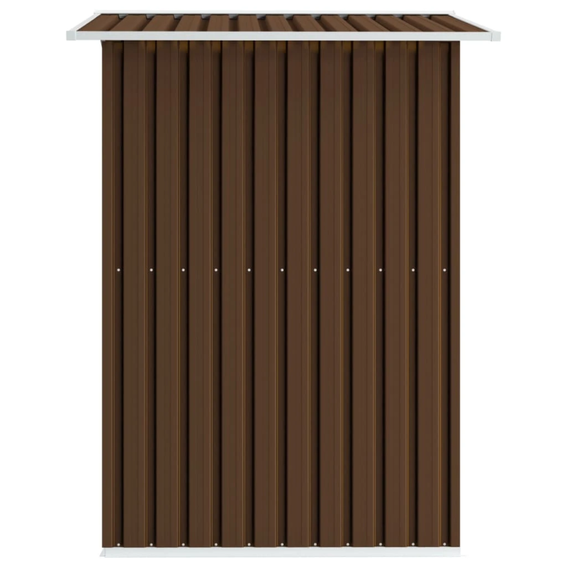 vidaXL dārza šķūnis, brūns, 204x132x186 cm, tērauds