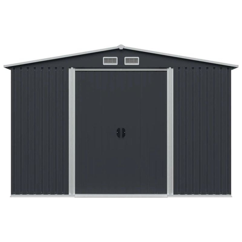 vidaXL dārza šķūnis, antracītpelēks, 257x205x178 cm, tērauds